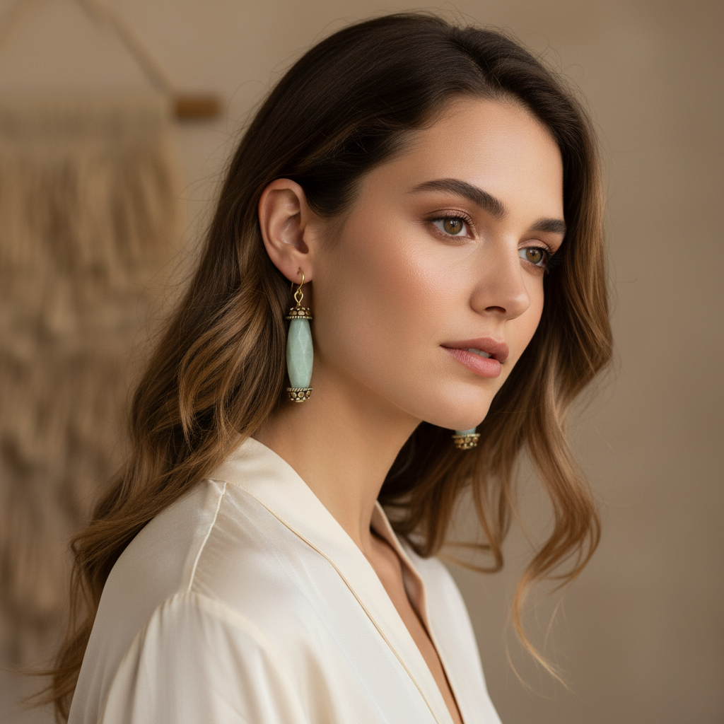 Angelite Earrings - Sterling Silver Celestial Gemstone Earrings