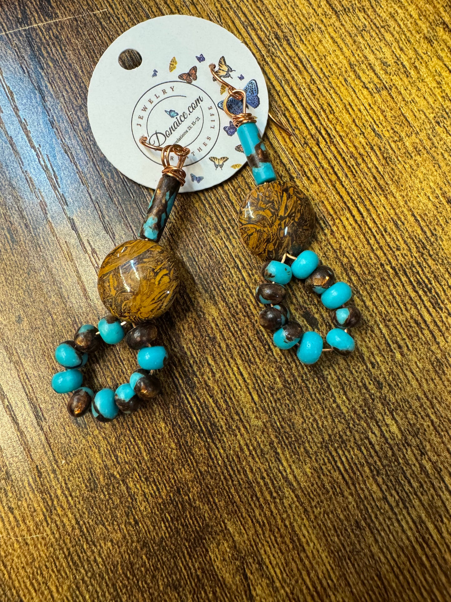 Jasper & Turquoise Statement Earrings