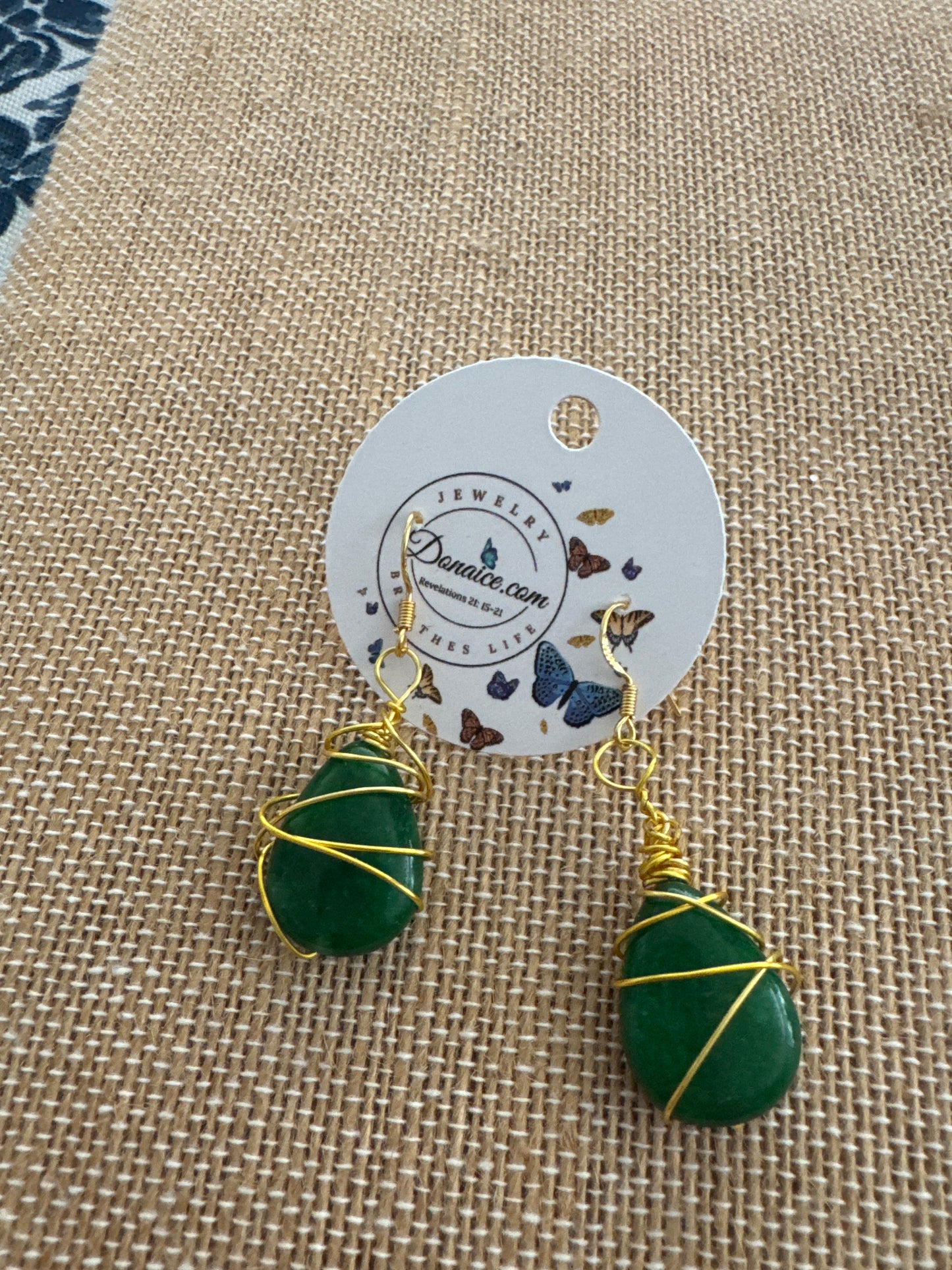 Green Jade Drop Earrings | Paradise Collection | One of a Kind