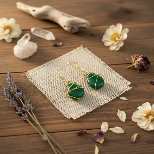 Green Jade Drop Earrings | Paradise Collection | One of a Kind