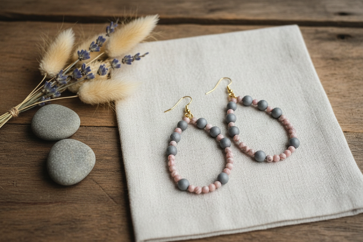 Druzy Quartz and Opal Earrings - Handcrafted Gemstone Jewelry