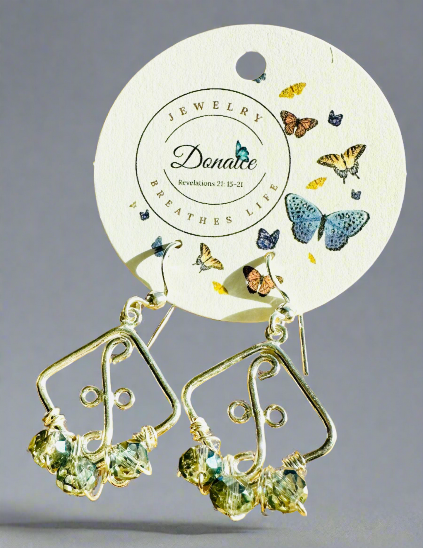 Blue Crystal Earrings - Sterling Silver Hypoallergenic