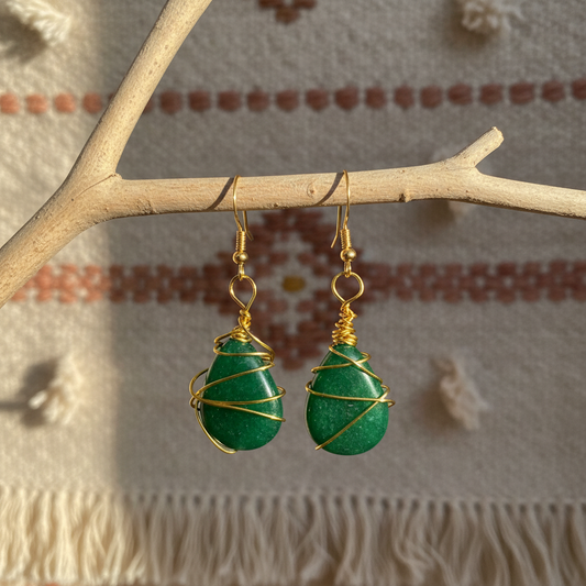 Green Jade Drop Earrings | Paradise Collection | One of a Kind