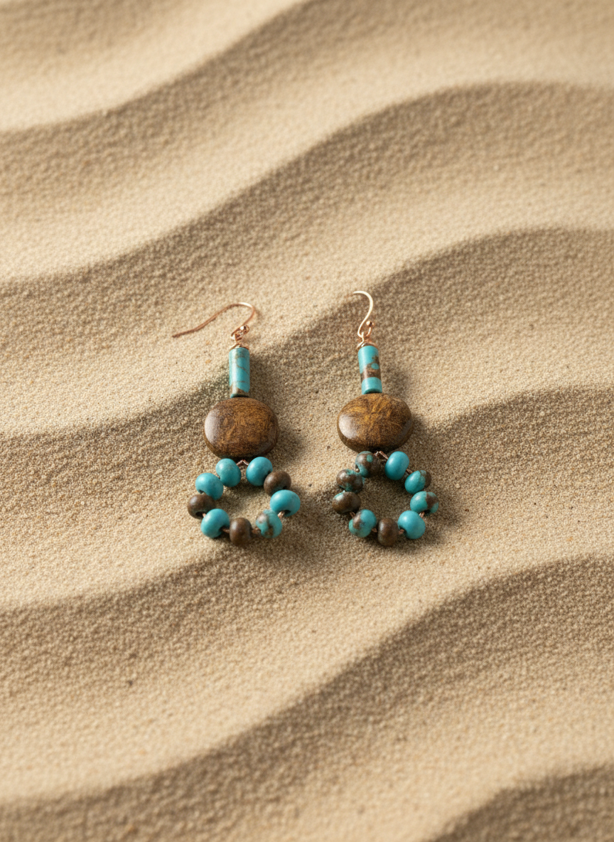 Jasper & Turquoise Statement Earrings