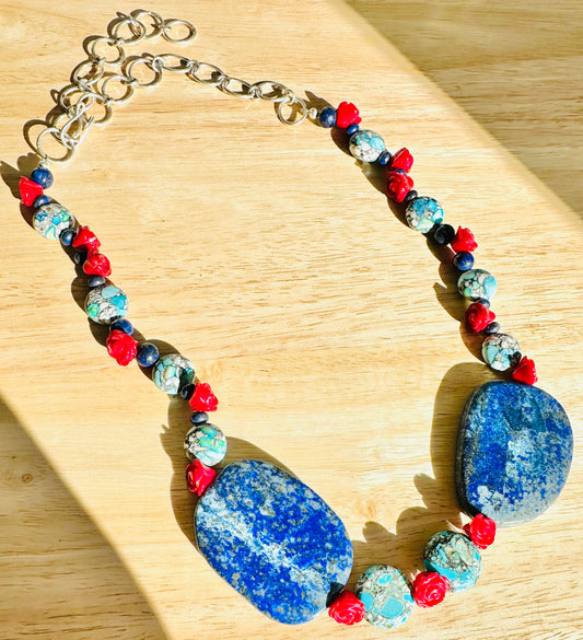 Gemstone One of  A Kind Necklace